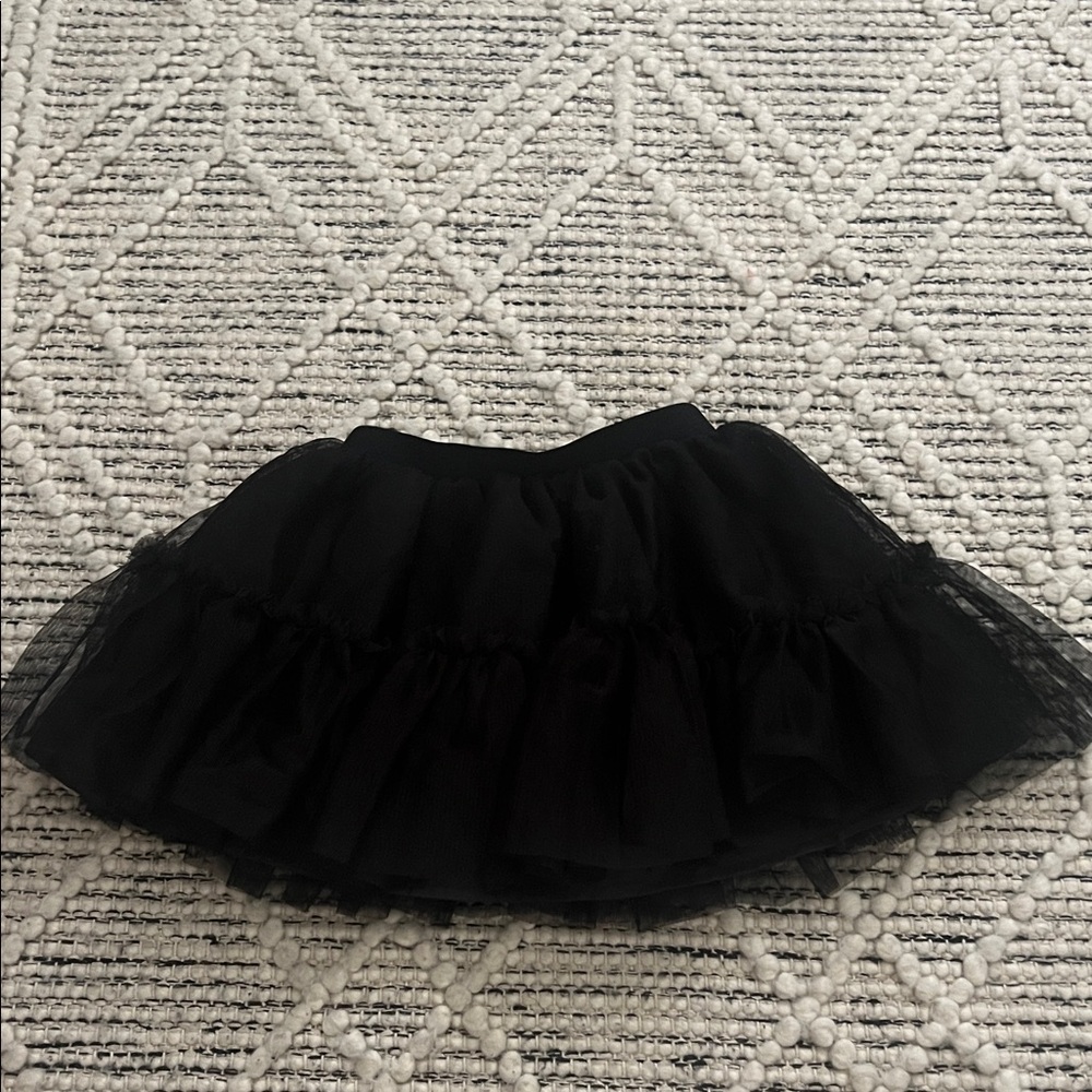 Adorable Black Ruffled Tule Skirt